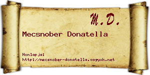 Mecsnober Donatella névjegykártya